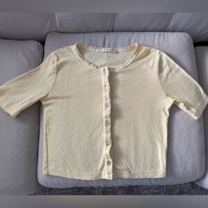 LA Relaxed Short Sleeve Organic Cardi